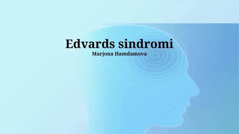 Edwards sindromi 1