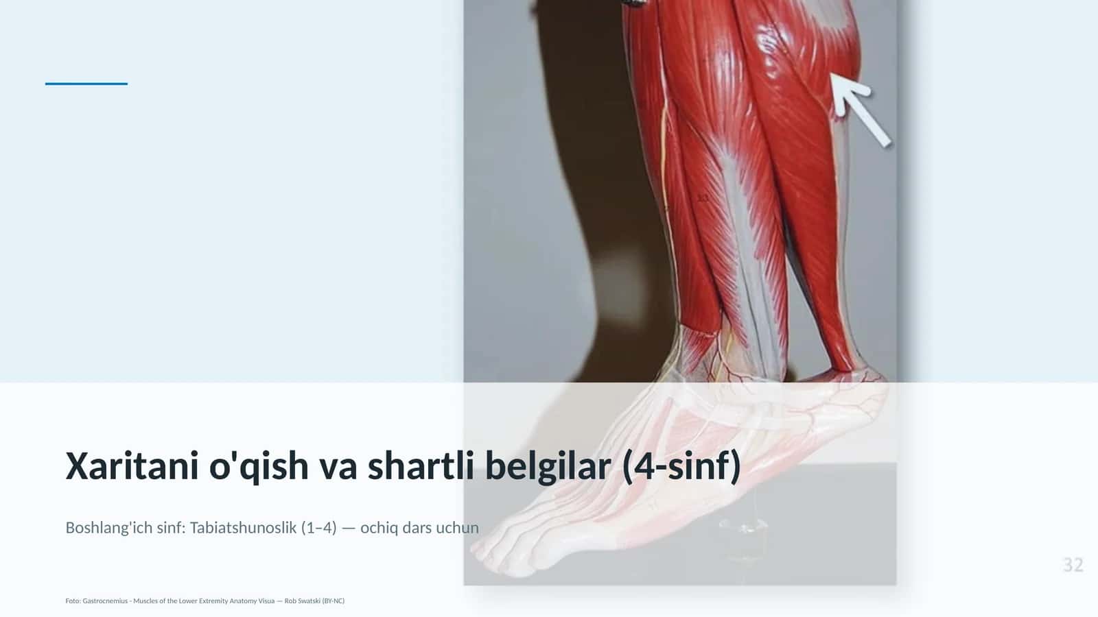 Xaritani o'qish va shartli belgilar (4-sinf) 1
