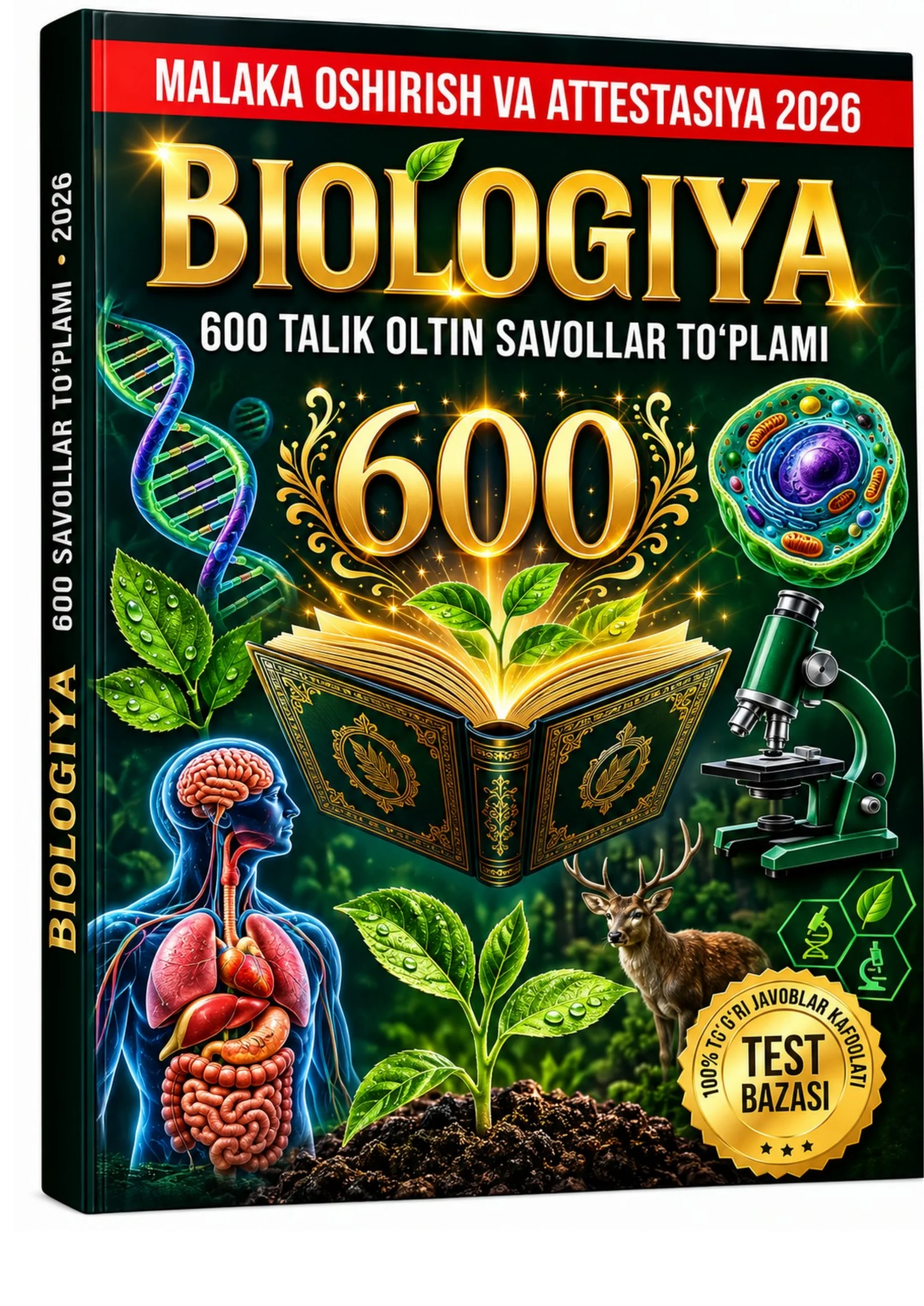 BIOLOGIYA ATTESTATSIYAGA TAYYORLOV 2027: Hasharotlar — SAVOL-JAVOBLARI (600 test, 2027-yil tayyorgarlik) 1