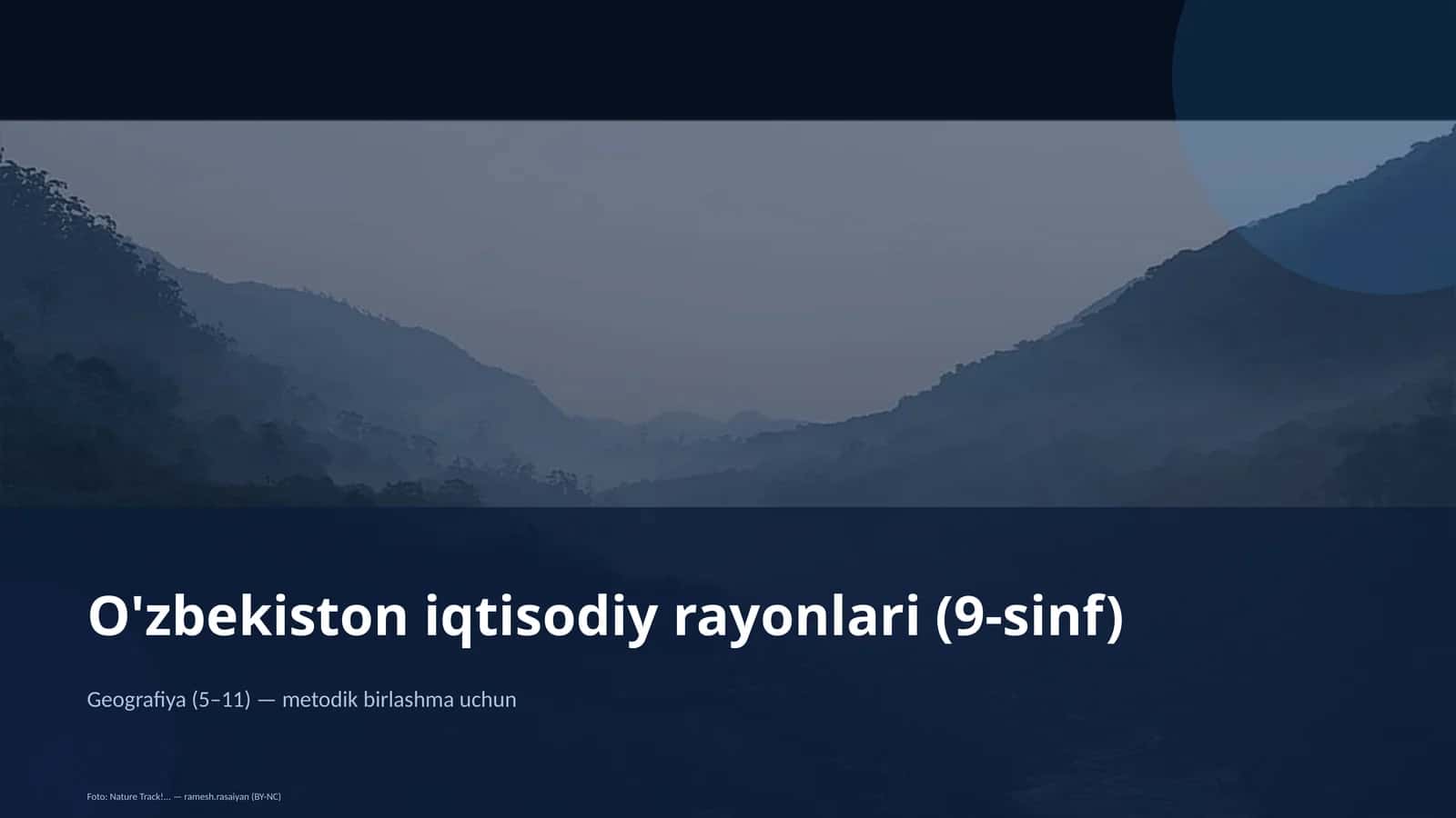 O'zbekiston iqtisodiy rayonlari (9-sinf) 1