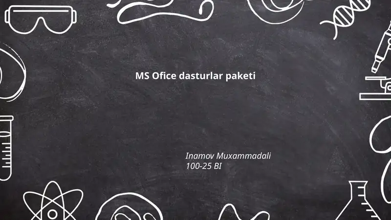MS Ofice dasturlar paketi 1