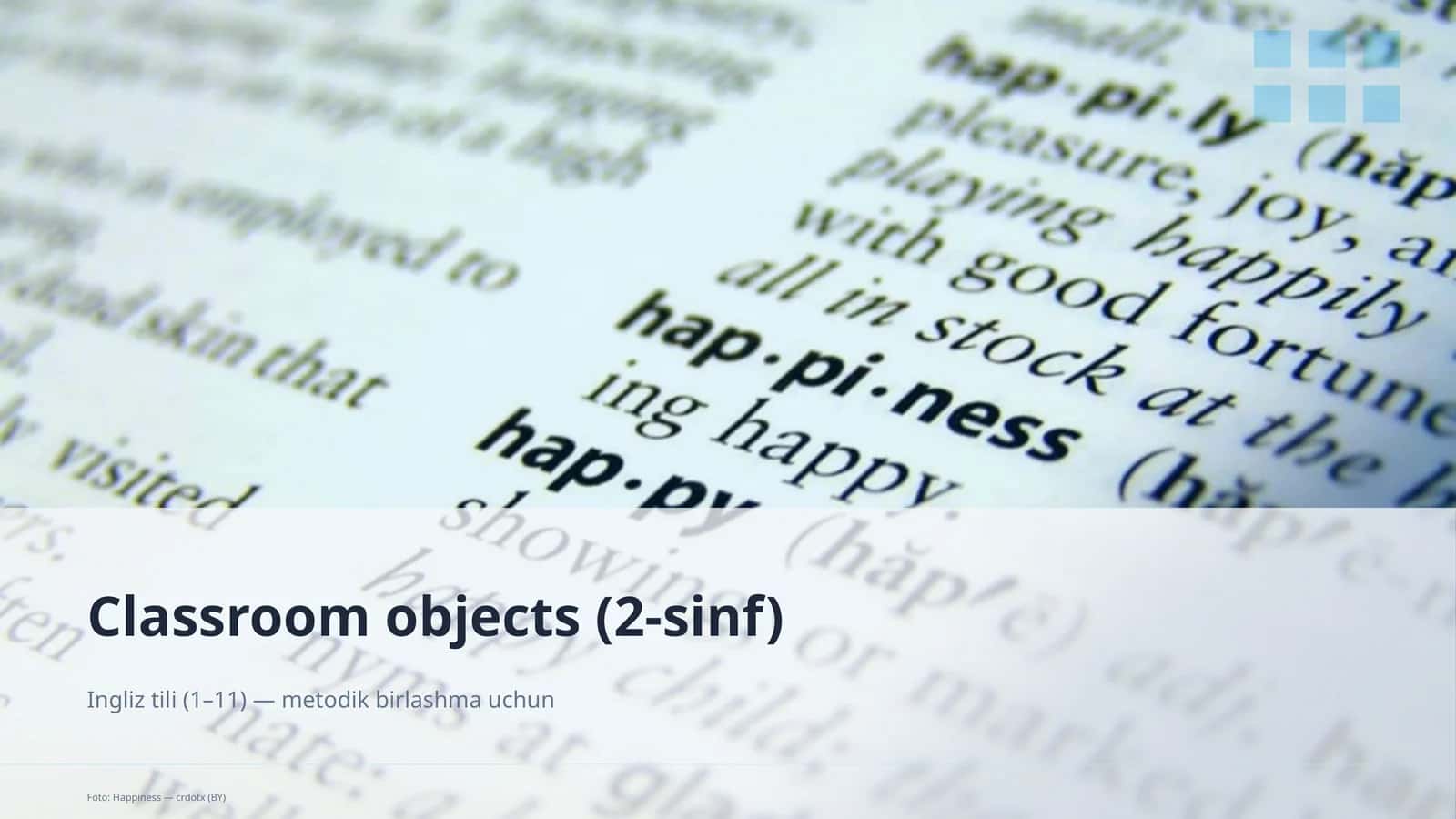Classroom objects (2-sinf) 1