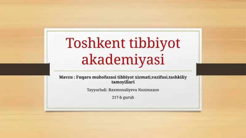 Fuqaro muhofazasi tibbiyot xizmati, vazifasi, tashkiliy tamoyillari. 1