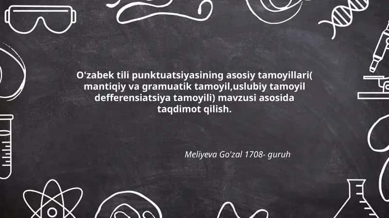O'zabek tili punktuatsiyasining asosiy tamoyillari 1