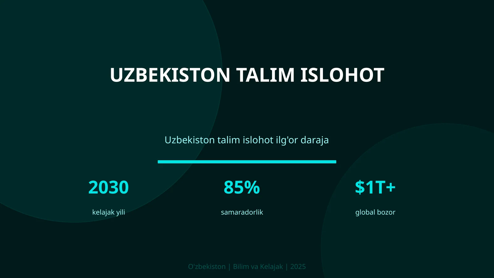 Uzbekiston talim islohot 1