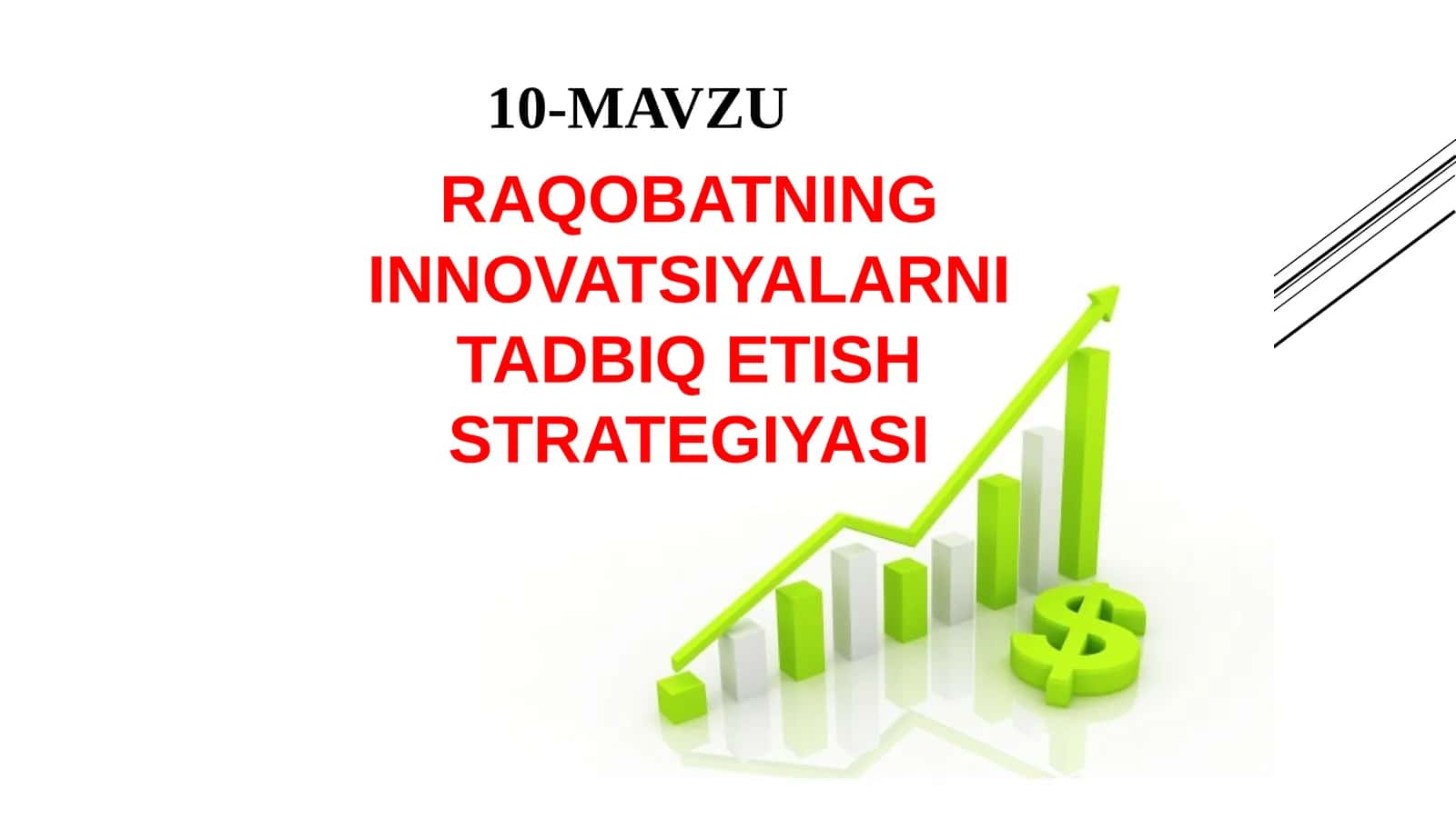 RAQOBATNING INNOVATSIYALARNI TADBIQ ETISH STRATEGIYASI 1