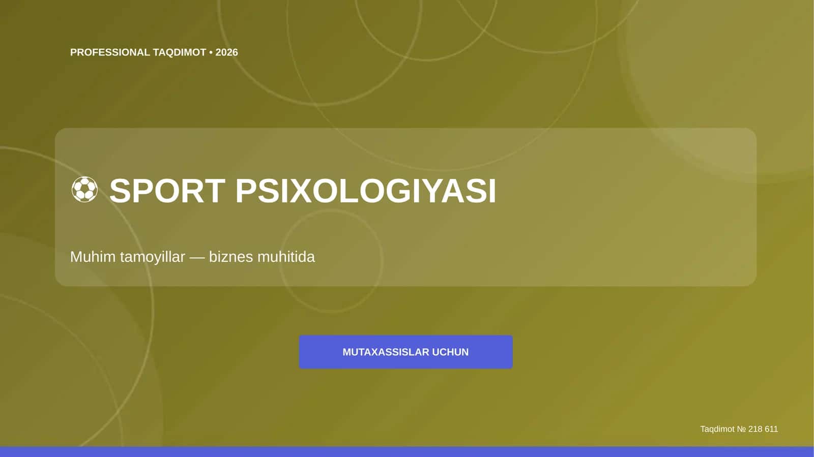 Sport psixologiyasi: muhim tamoyillar (biznes muhitida) [mutaxassislar uchun] 1
