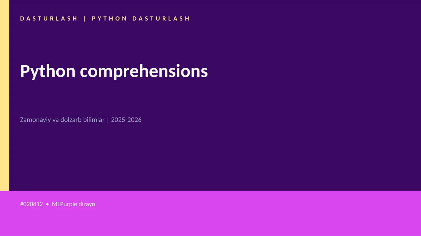 DASTURLASH | PYTHON DASTURLASH 1