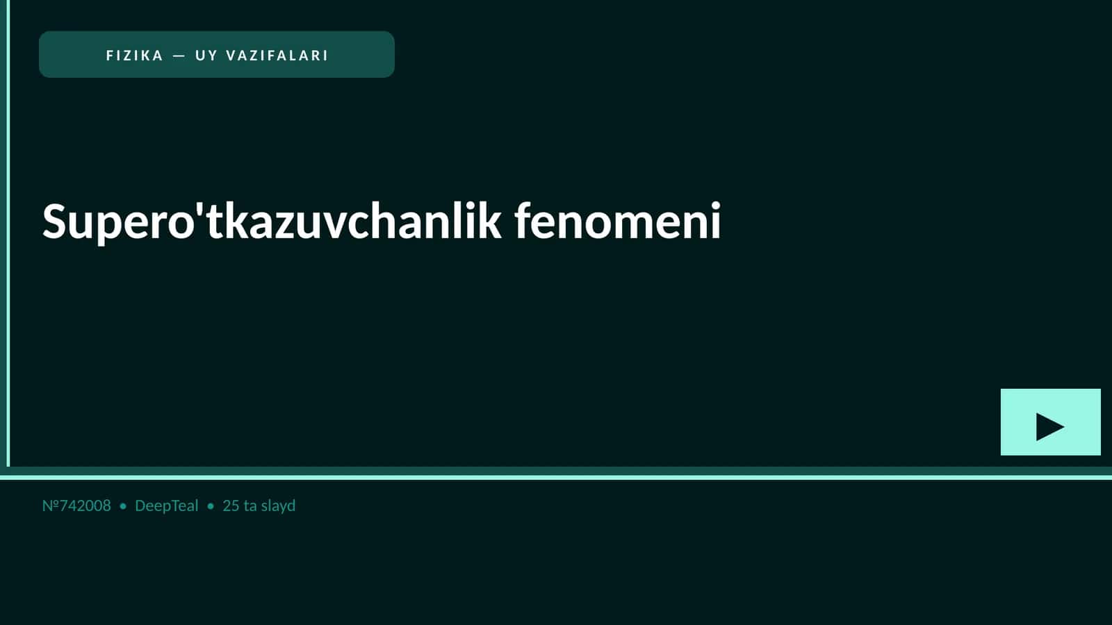 FIZIKA — UY VAZIFALARI 1