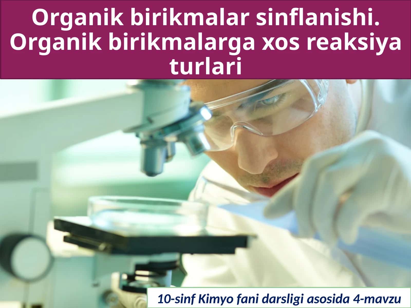 Organik birikmalarning iflanishi 1