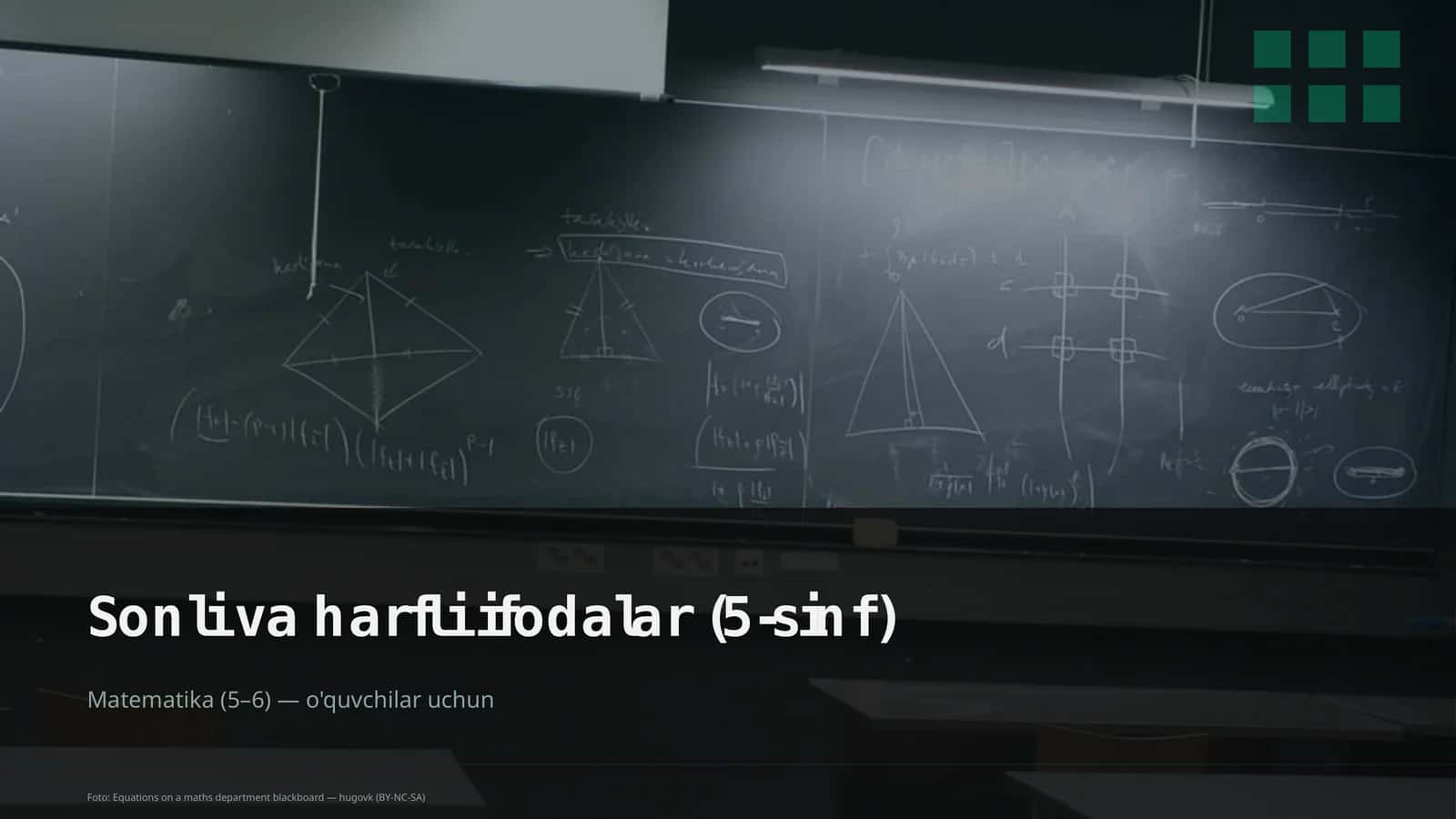 Sonli va harfli ifodalar (5-sinf) 1