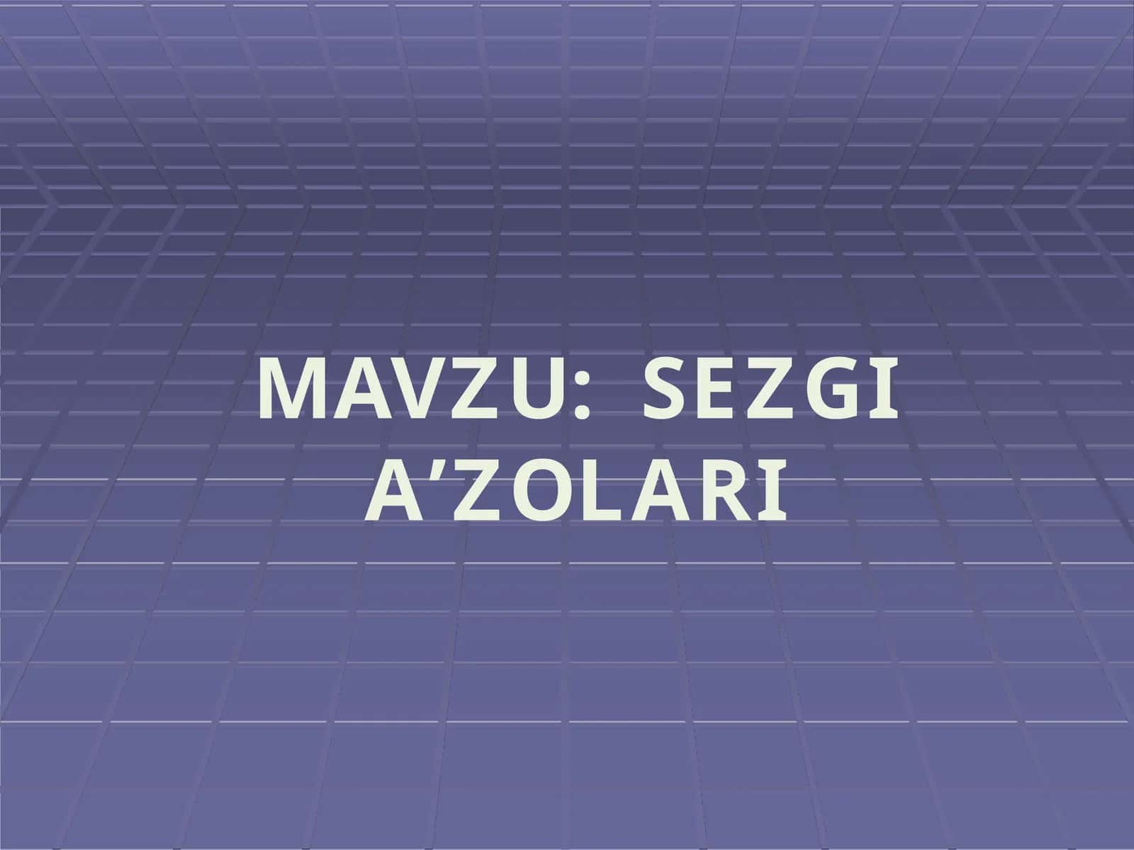 SEZGIА’ZOLАRI 1
