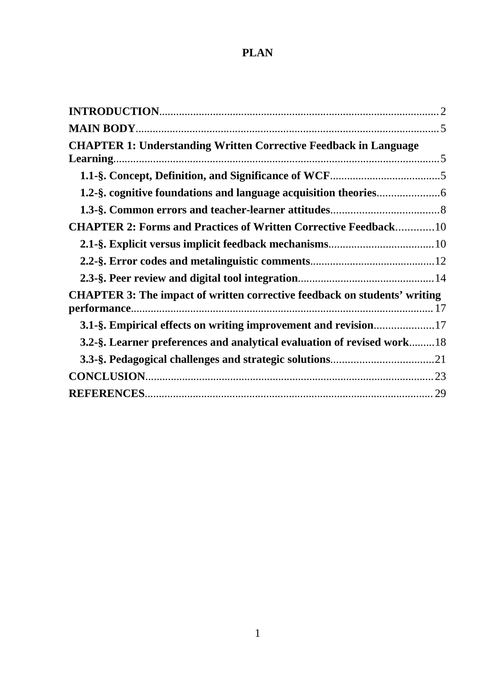 Written Corrective Feedback in Language Learning 1