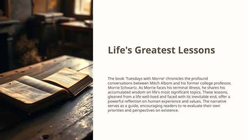 About Tuesdays with morrie 1