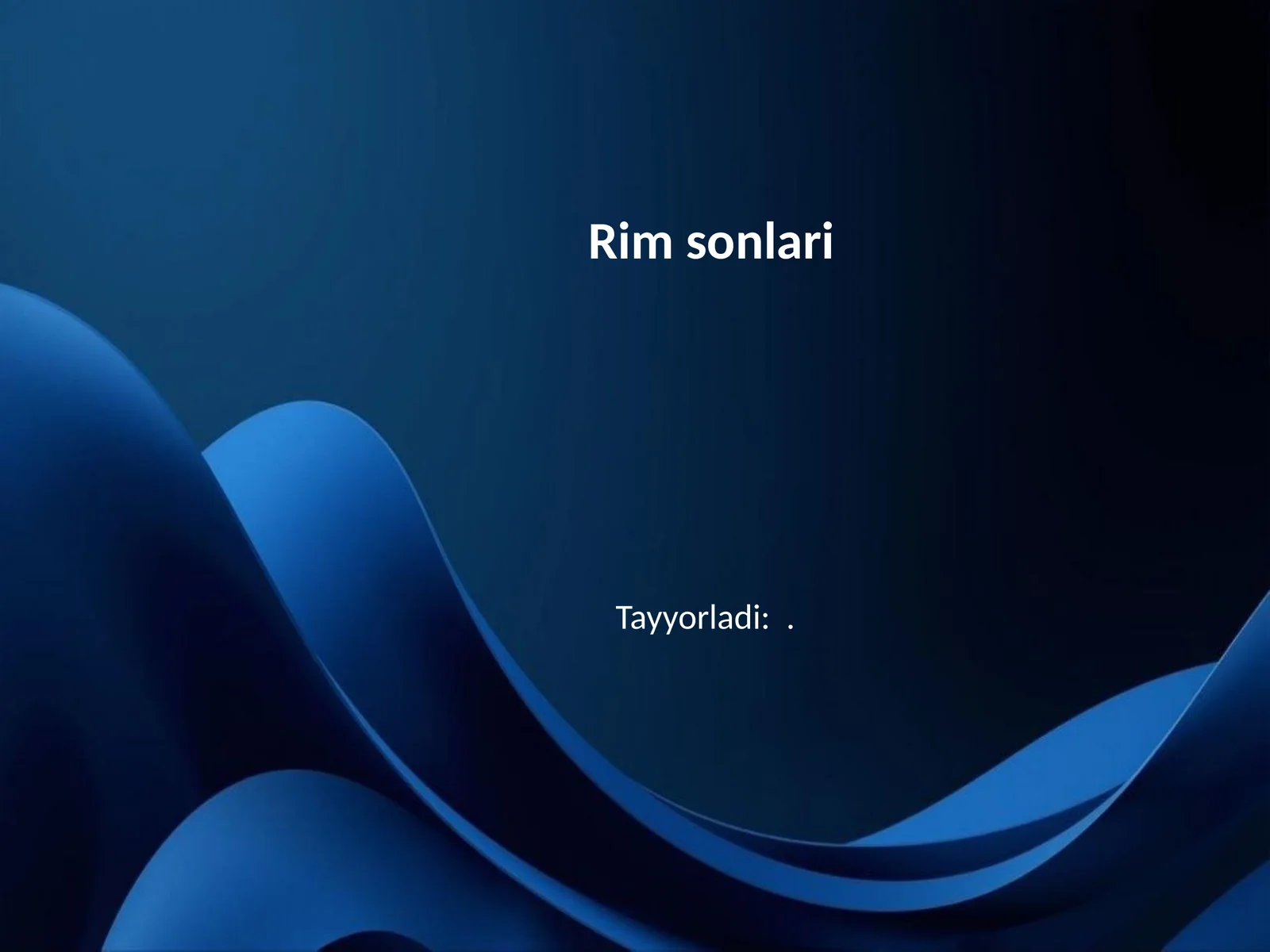 Rim sonlari 1