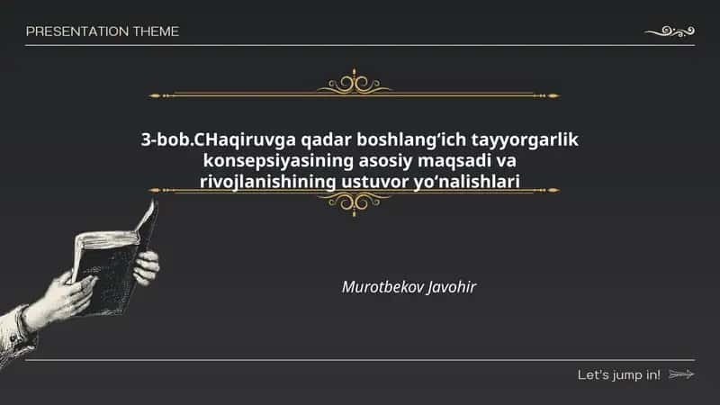 Boshlangʻich Tayyorgarlik Konseptiyasi 1