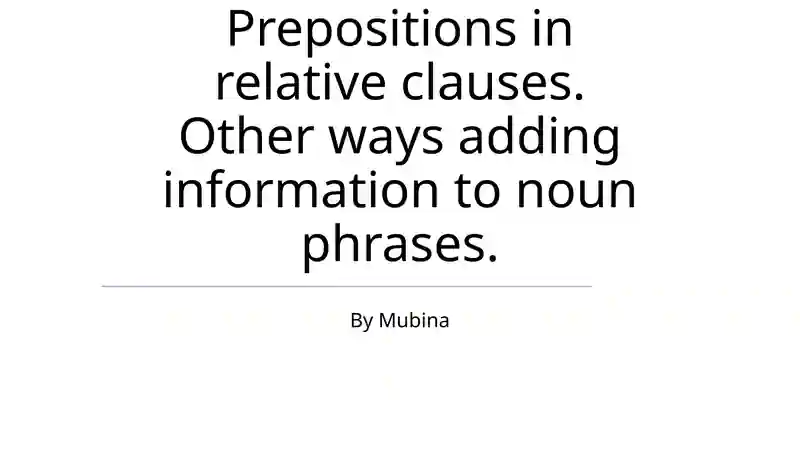 Prepositions in relative clauses