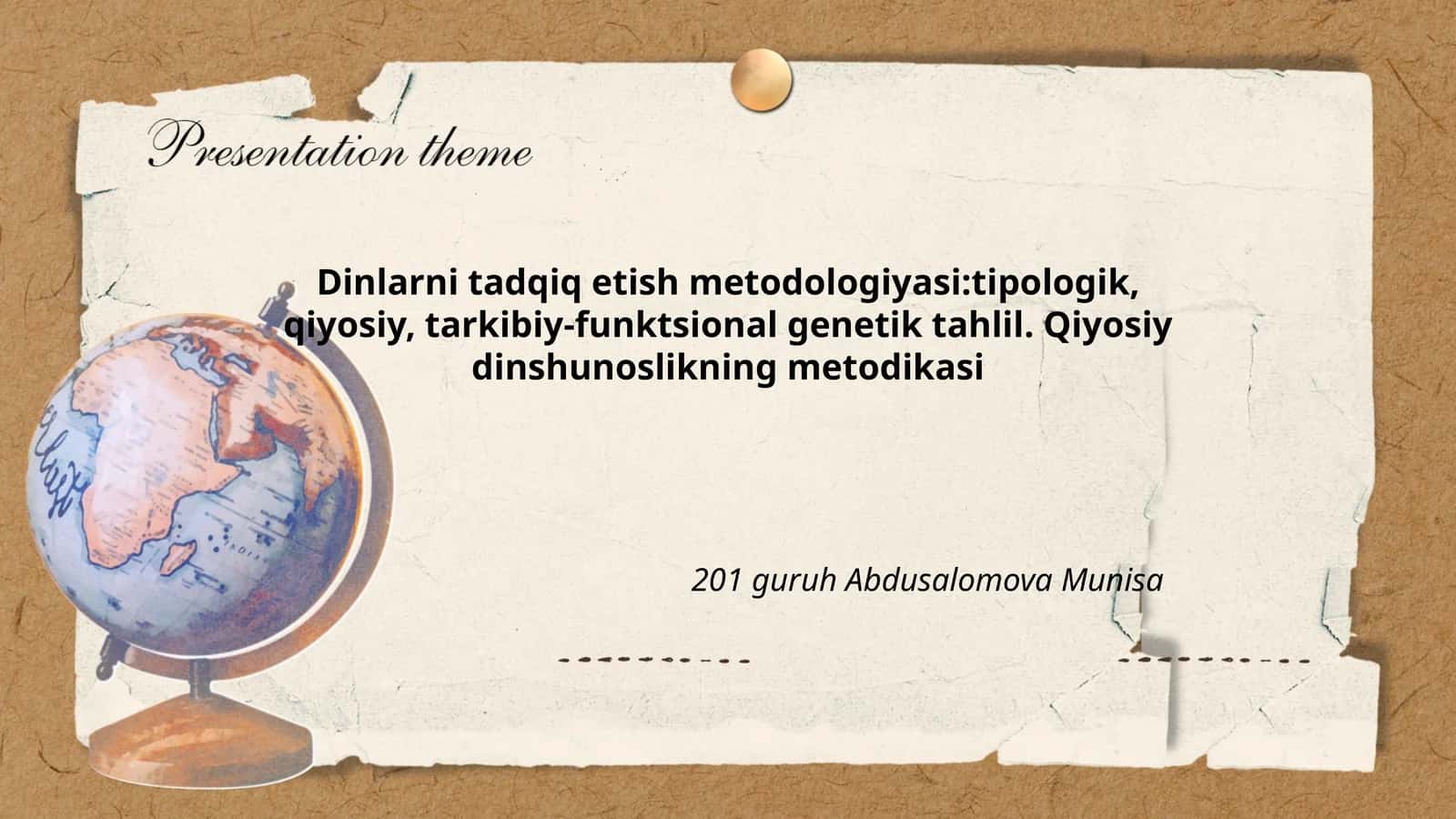 Dinlarni tadqiq etish metodologiyasi 1