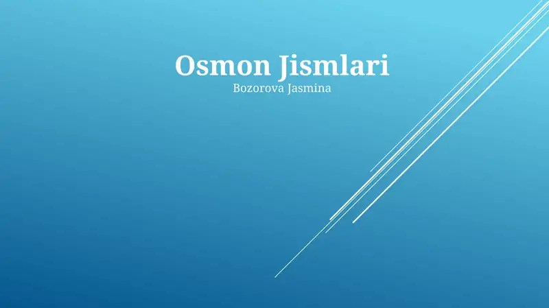 Osmon Jismlari 1