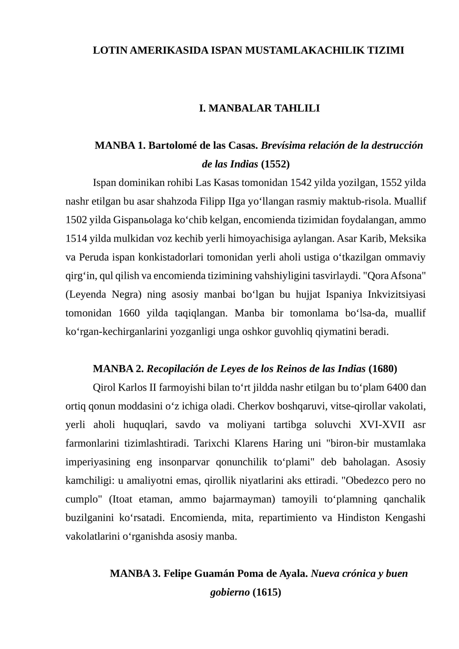 LOTIN AMERIKASIDA ISPAN MUSTAMLAKACHILIK TIZIMI 1