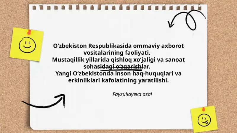Axborot vositalarining faoliyati 1