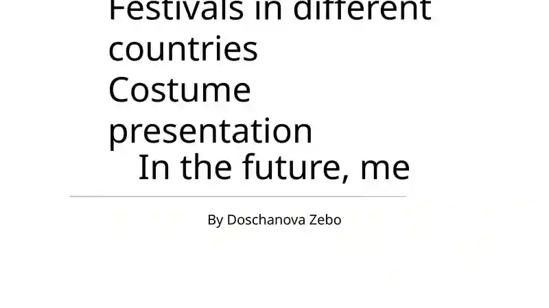 Festivals in different countries