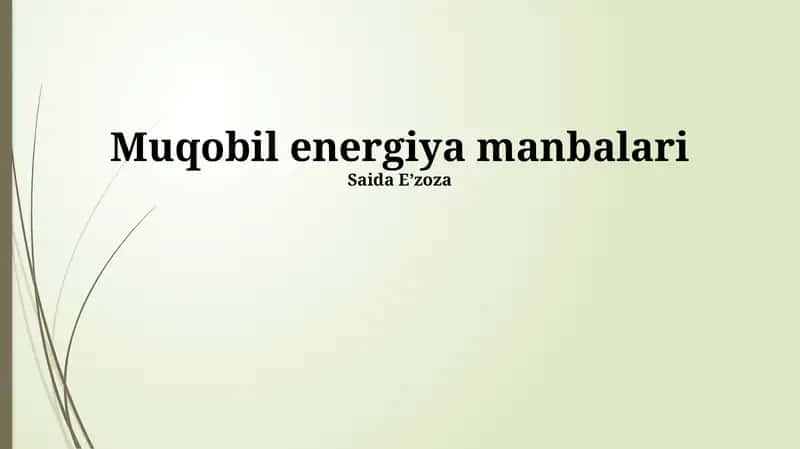 Biomassa Energiyasi 1