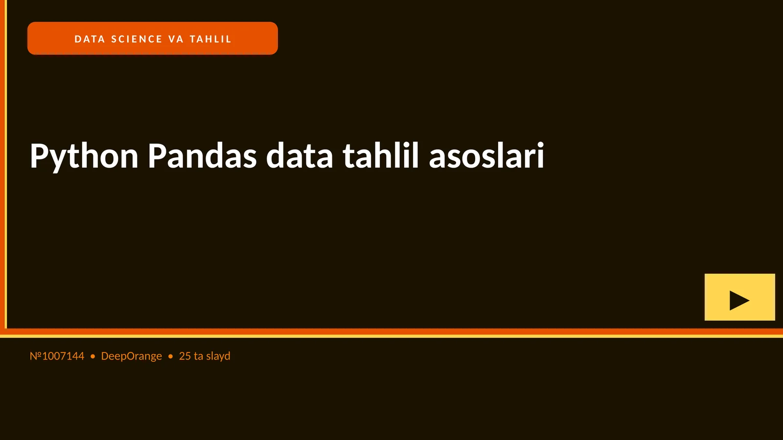 Python Pandas data tahlil asoslari 1
