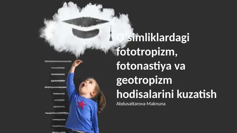 Oʼsimliklardagi fototropizm, fotonastiya va geotropizm hodisalarini kuzatish 1