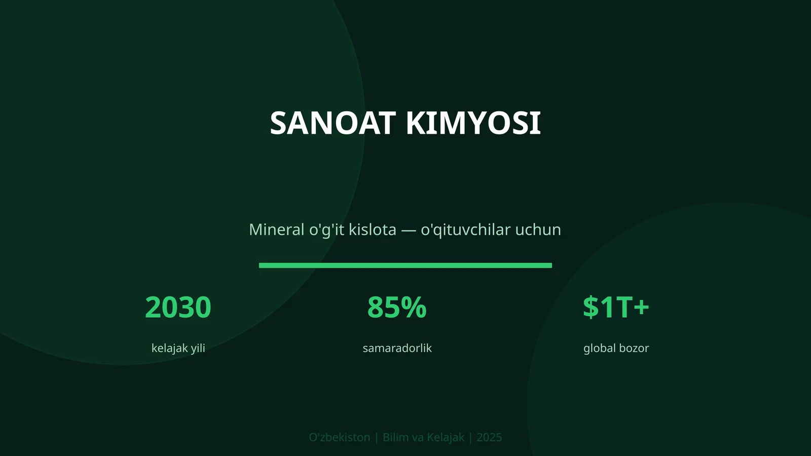 Sanoat Kimyosi 1
