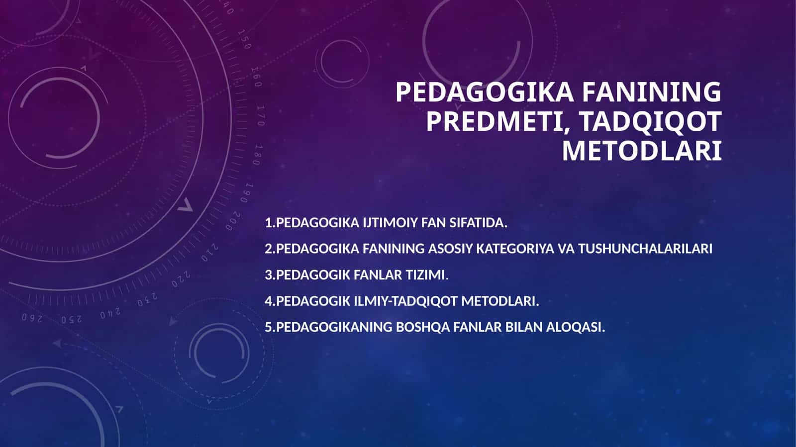 Pedagogika fanining predmeti, tadqiqot metodlari 1