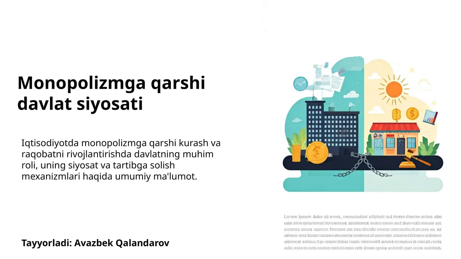 Monopolizmga qarshi davlat siyosati 1