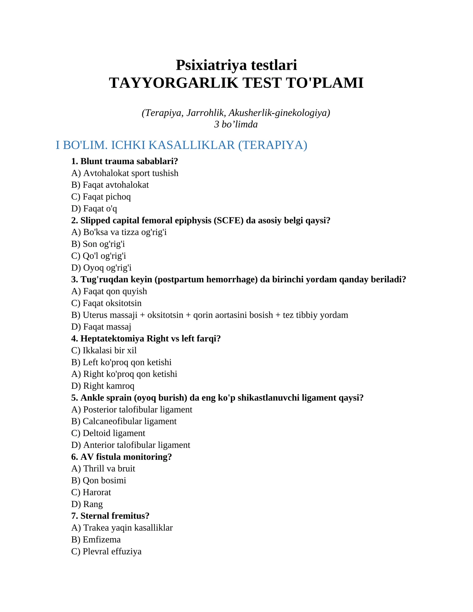 Psixiatriya testlari 1
