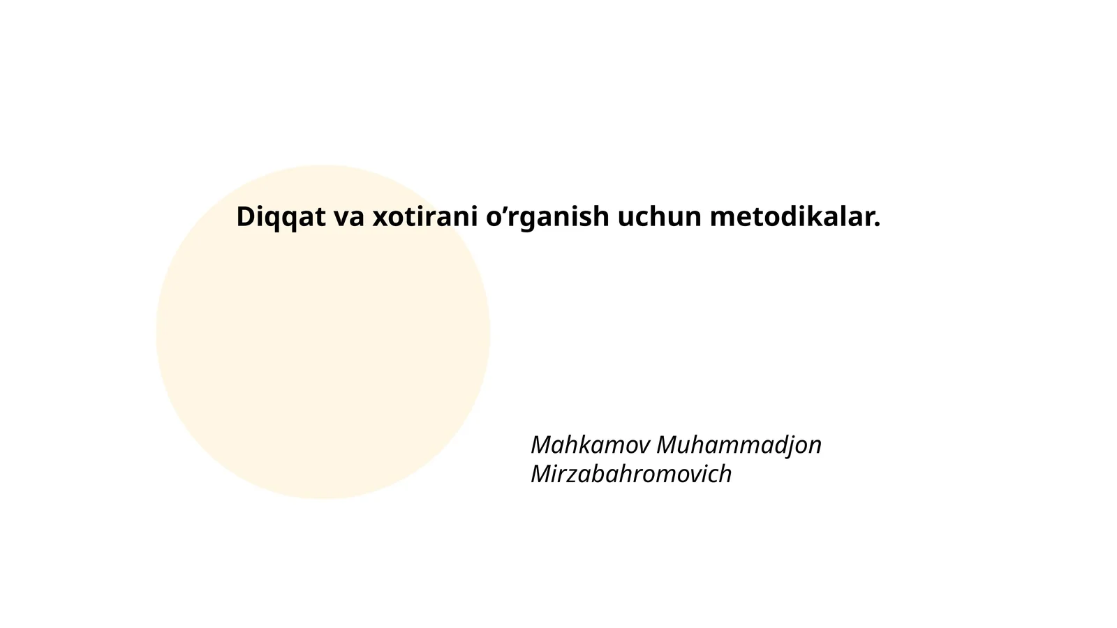 Diqqat va xotirani o’rganish uchun metodikalar 1