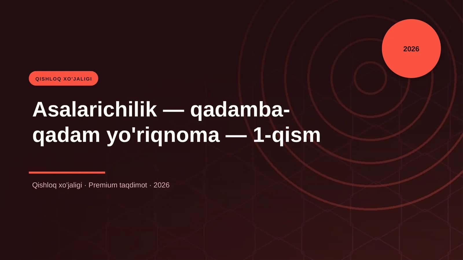 Asalarichilik — qadamba-qadam yo'riqnoma — 1-qism 1