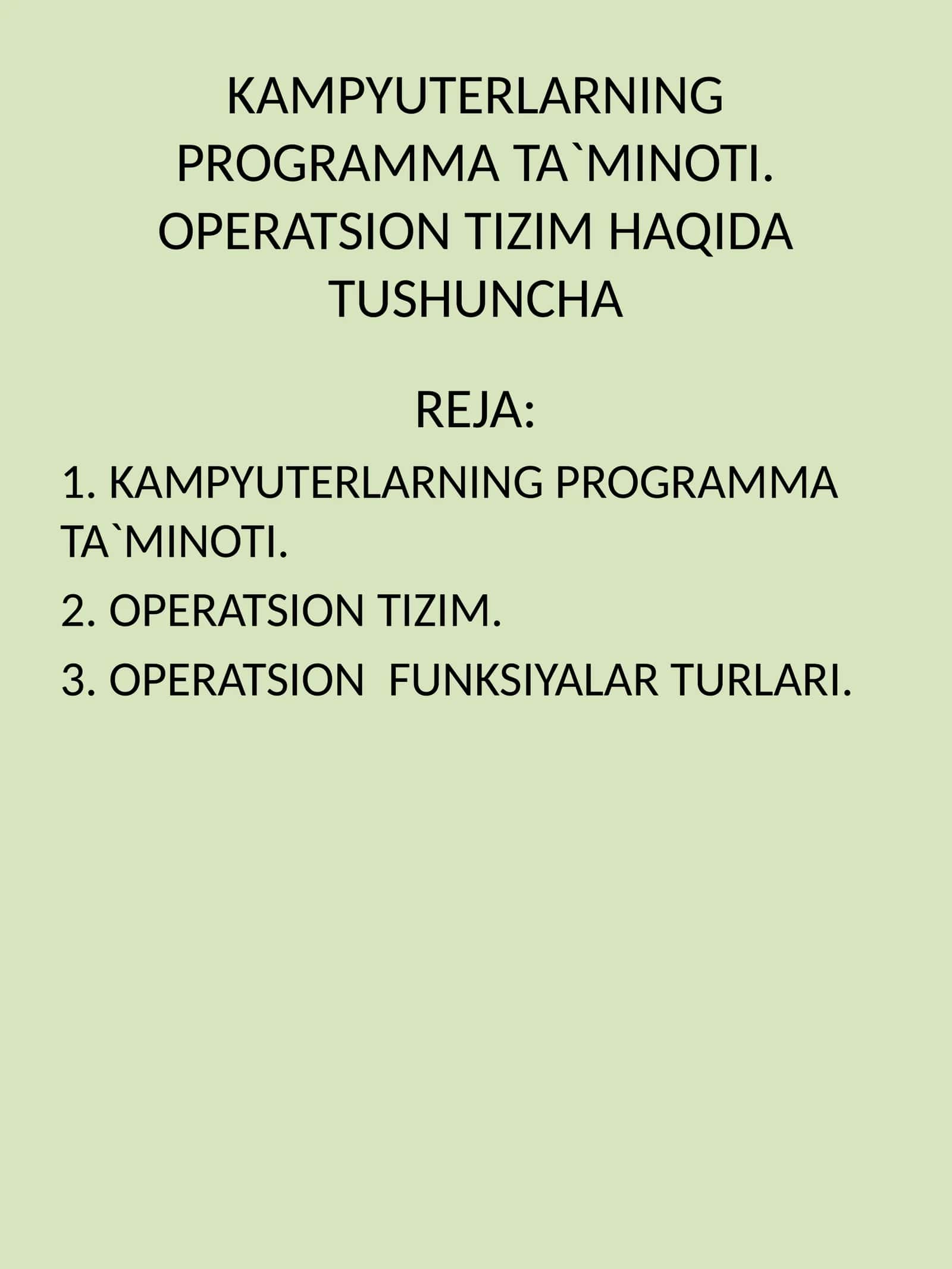 Kompyuterning programma ta'minoti 1