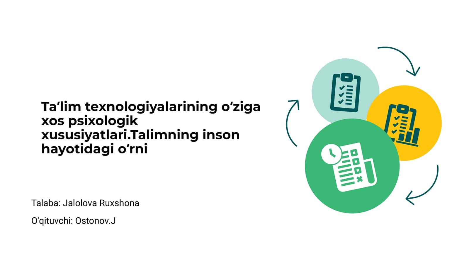 Taʼlim texnologiyalari va psixologiya 1