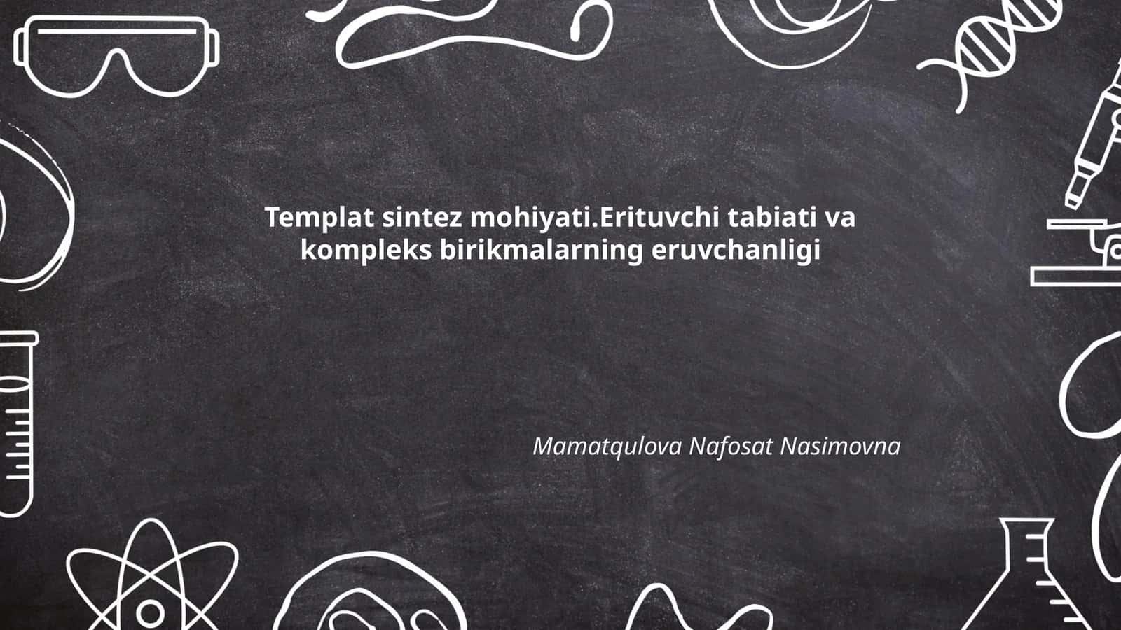 Templat sintez mohiyati 1