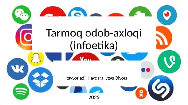 Tarmoq odob axloqi 1
