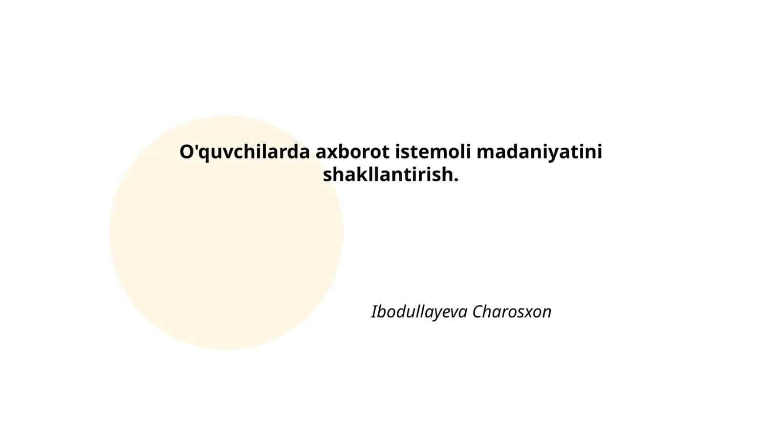 O'quvchilarda axborot istemoli madaniyatini shakllantirish 1