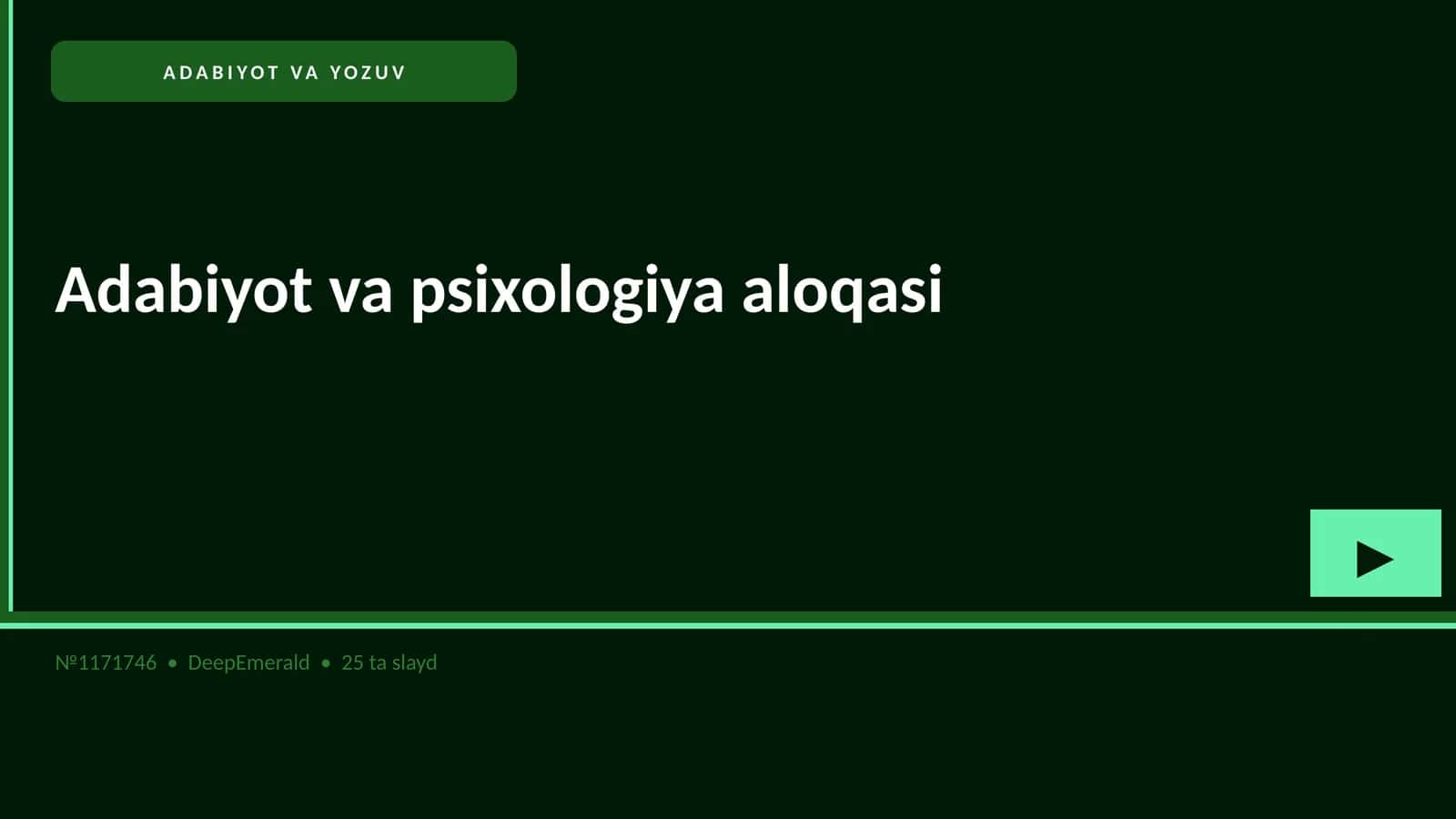 Adabiyot va psixologiya aloqasi 1