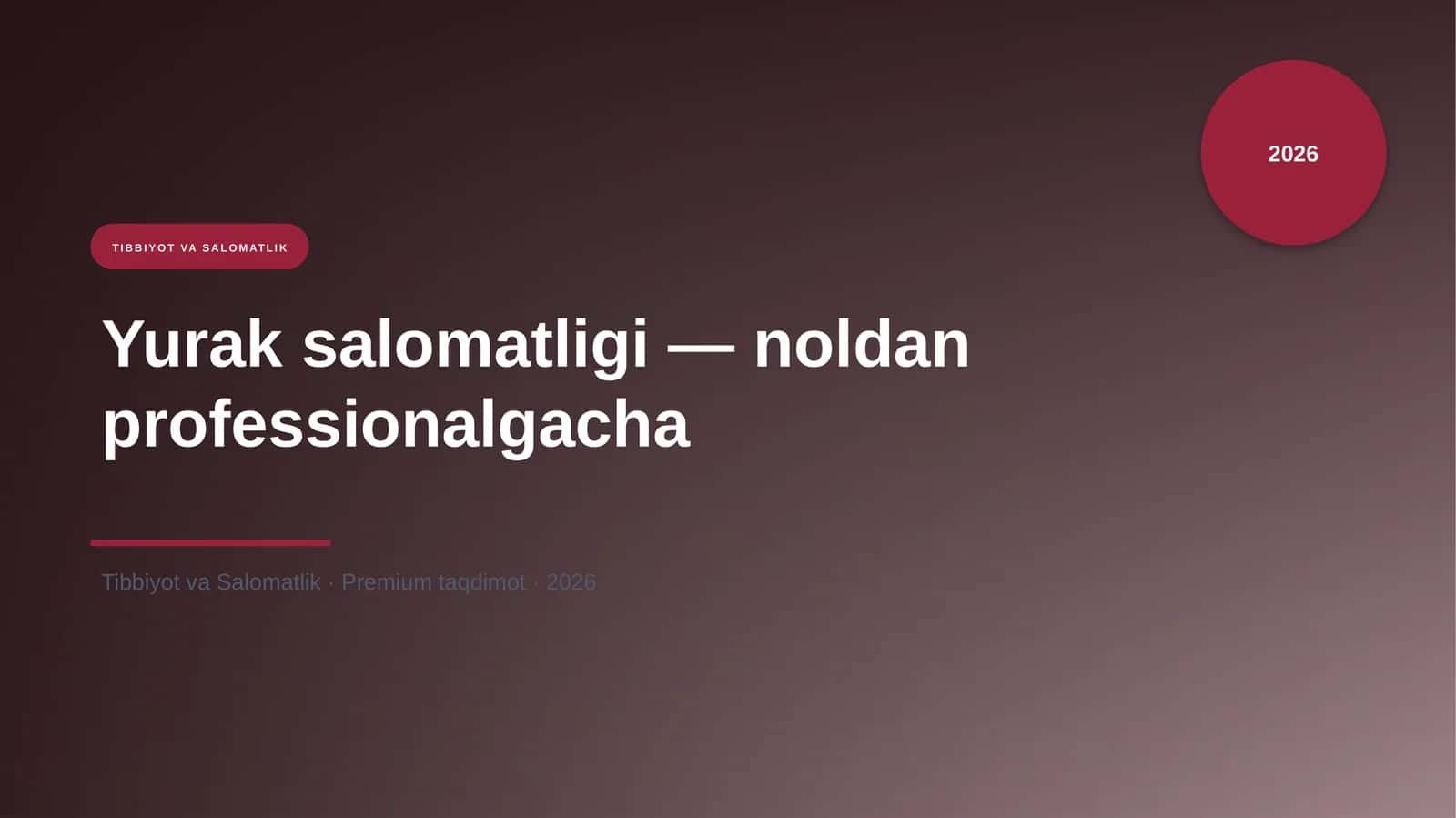 Yurak salomatligi — noldan professionalgacha 1