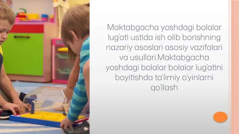 Maktabgacha yoshdagi bolalar lug’ati ustida ish olib borishning nazariy asoslari 1
