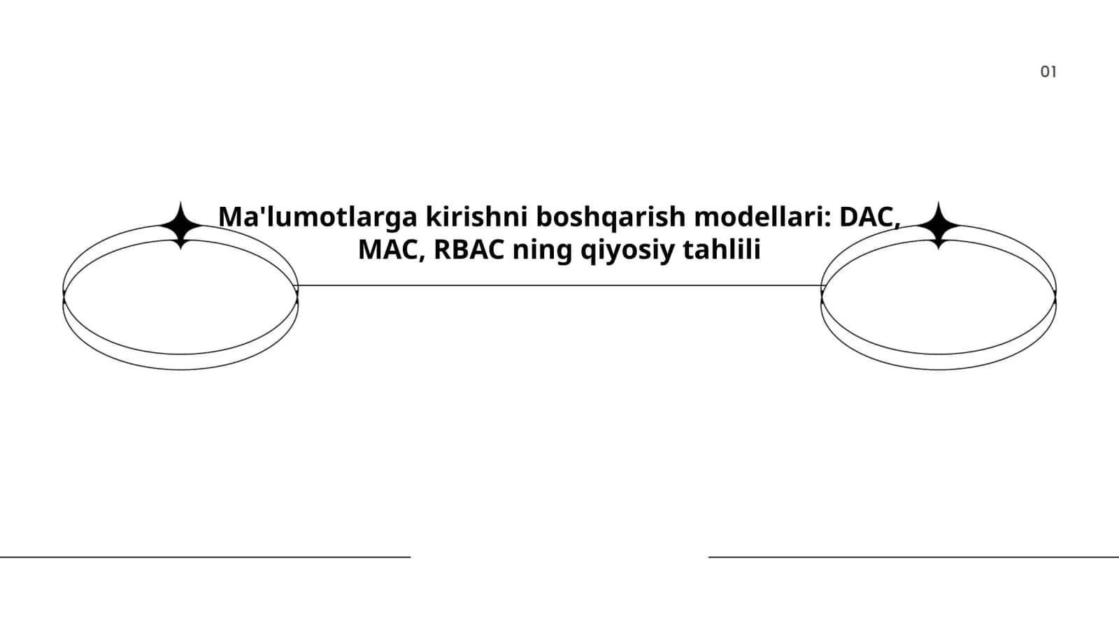 Ma'lumotlarga kirishni boshqarish modellari: DAC, MAC, RBAC ning qiyosiy tahlili 1