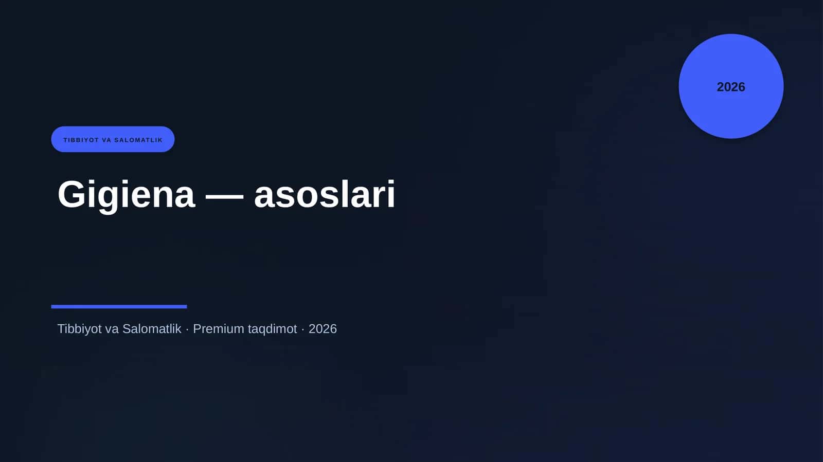 Gigiena — asoslari 1