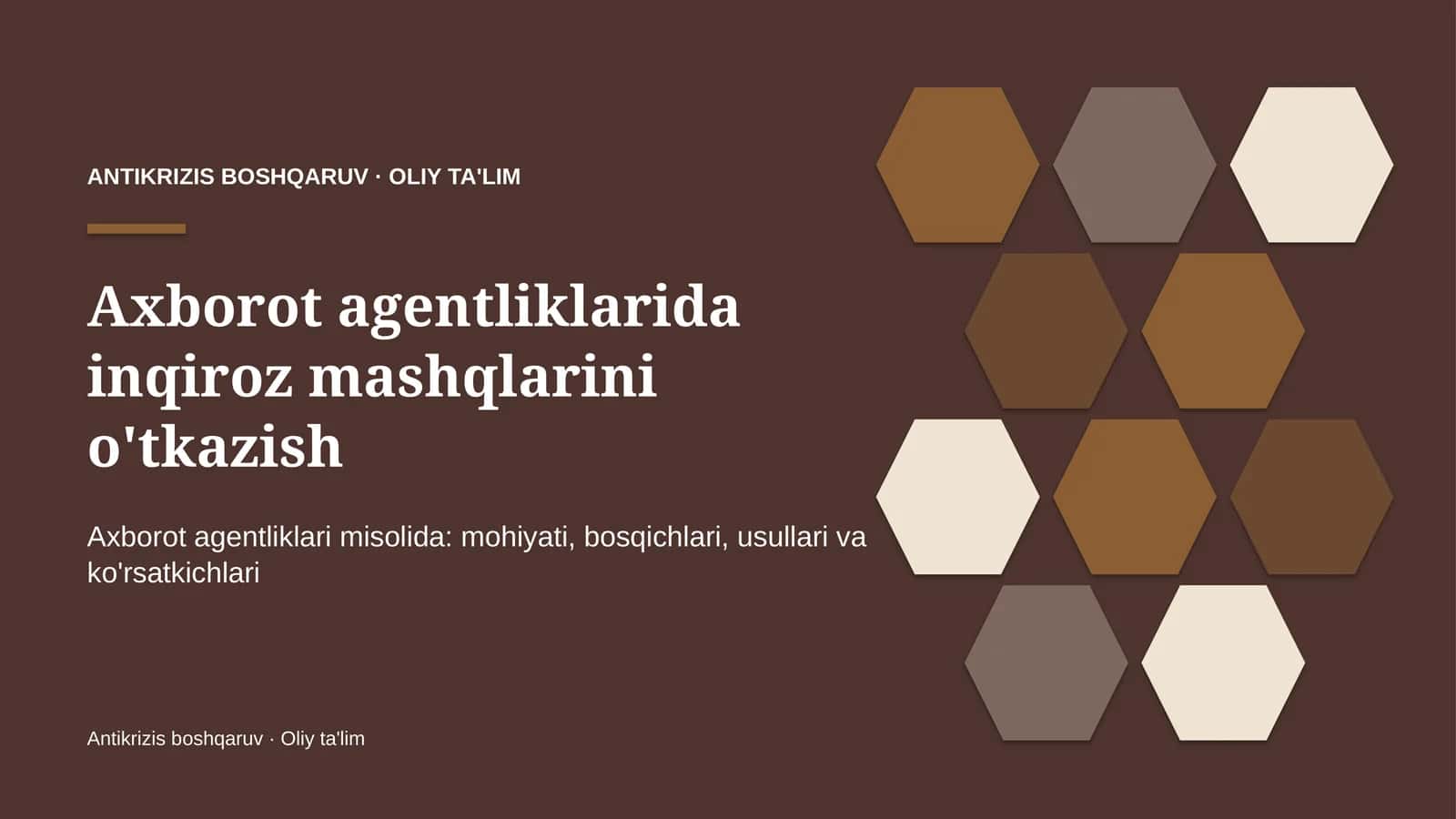 axborot agentliklarida inqiroz mashqlarini o'tkazish 8997 1