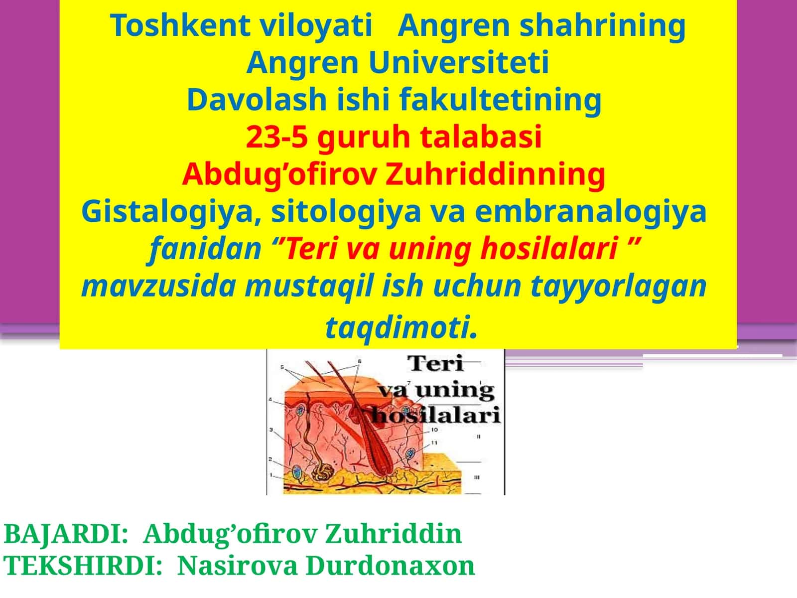 Terivauning hosilalari 1