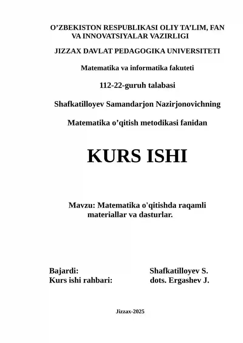 Matematika oʻqitish metodikasi