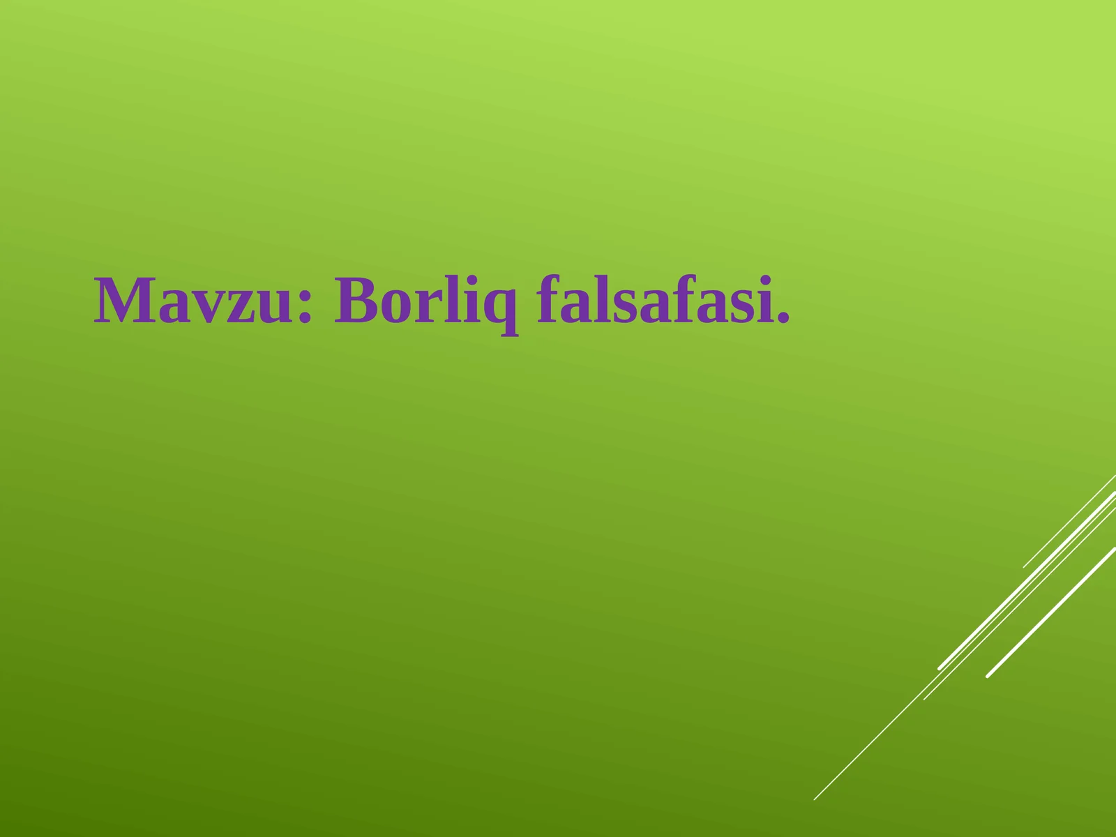 Borliqfalsafasi 1