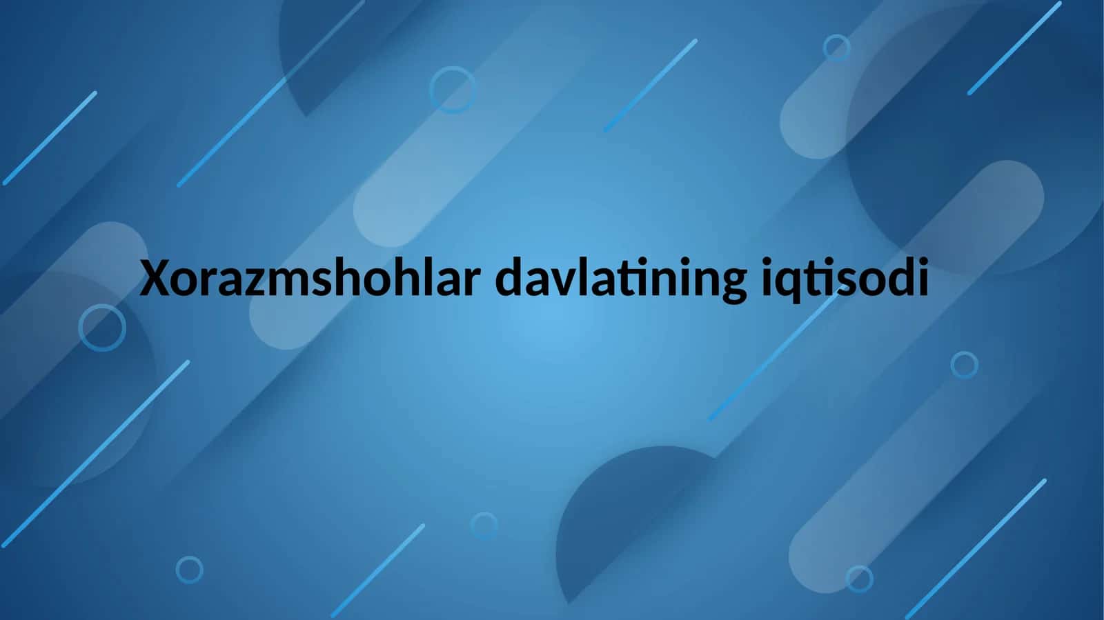 Xorazmshohlar davlatining iqtisodi 1